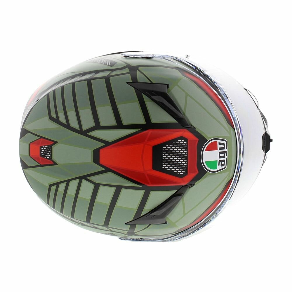 AGV K3 helmet Decept matt black green red