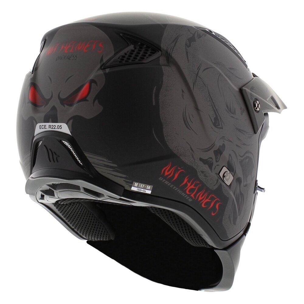MT Streetfighter SV Darkness helmet matt black grey