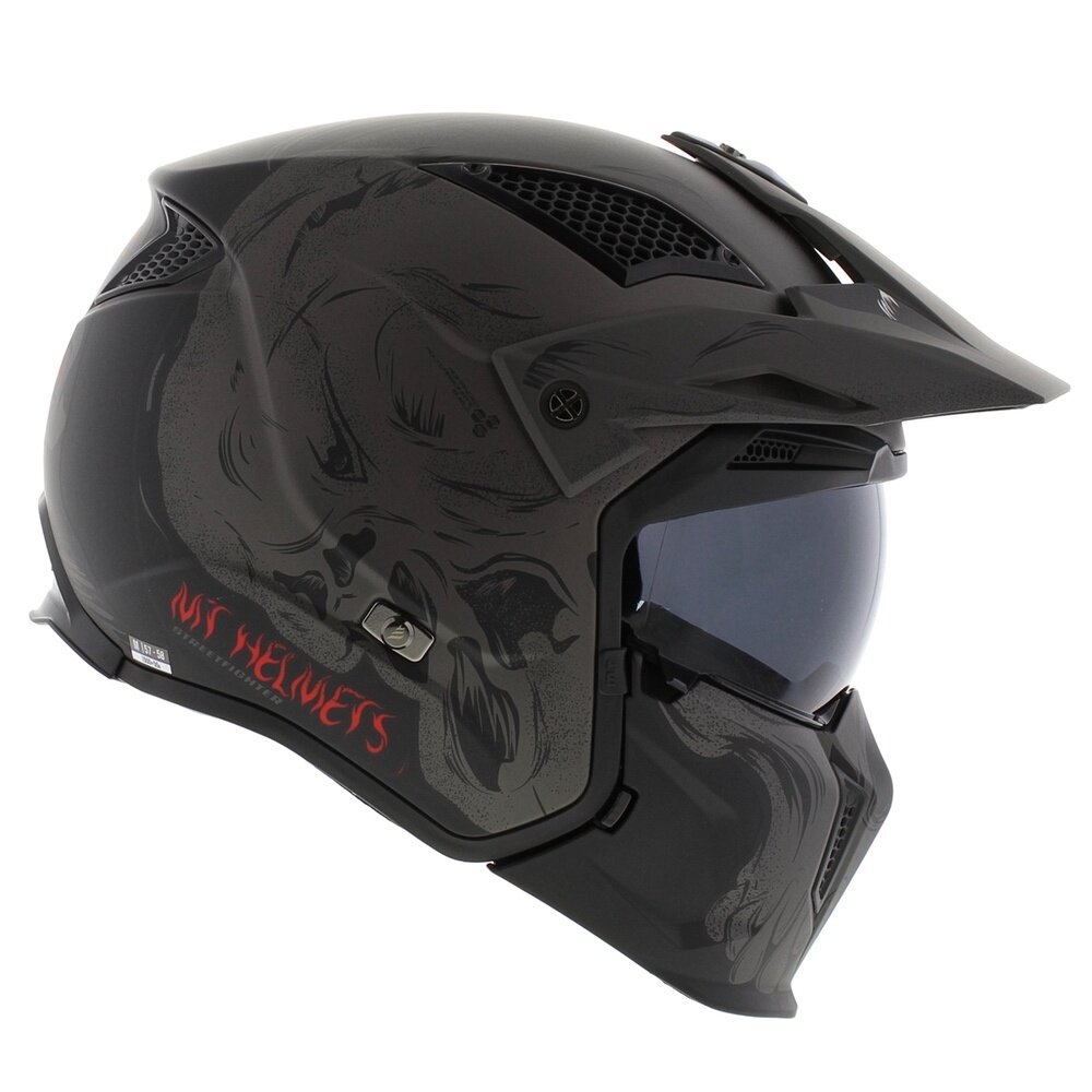 MT Streetfighter SV Darkness helmet matt black grey