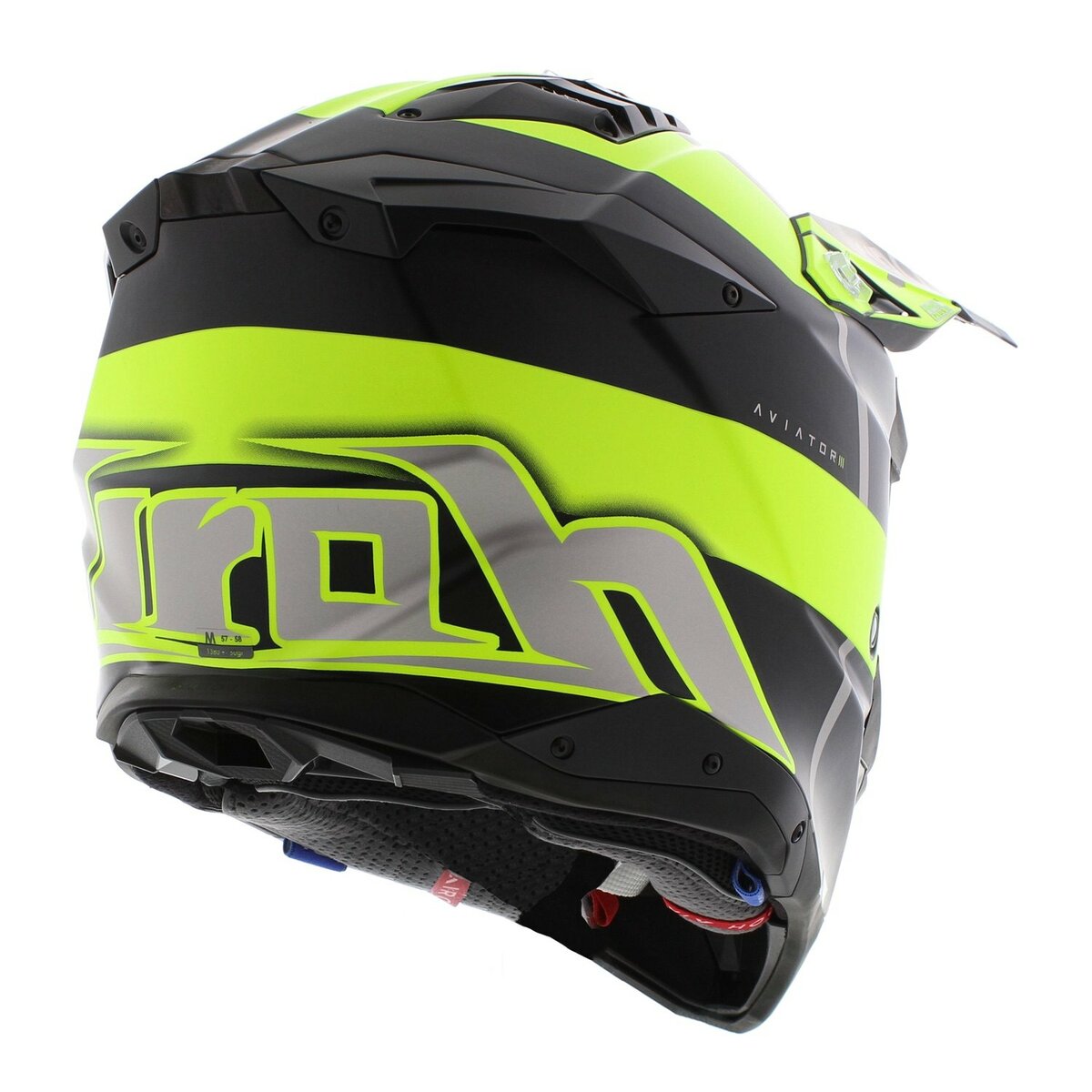 Airoh MX Helmet Aviator 3 AMS² Monarch matt grey black fluo yellow