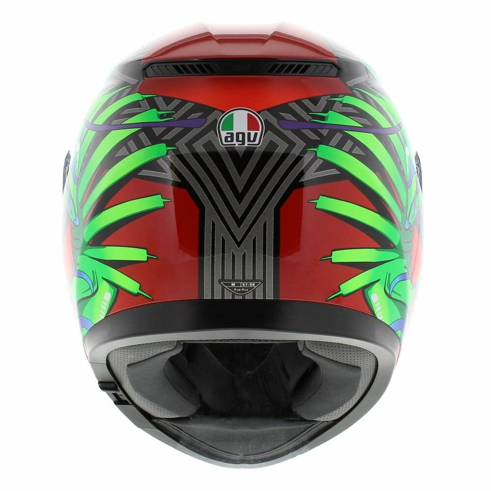 AGV K3 helmet Kameleon black red green