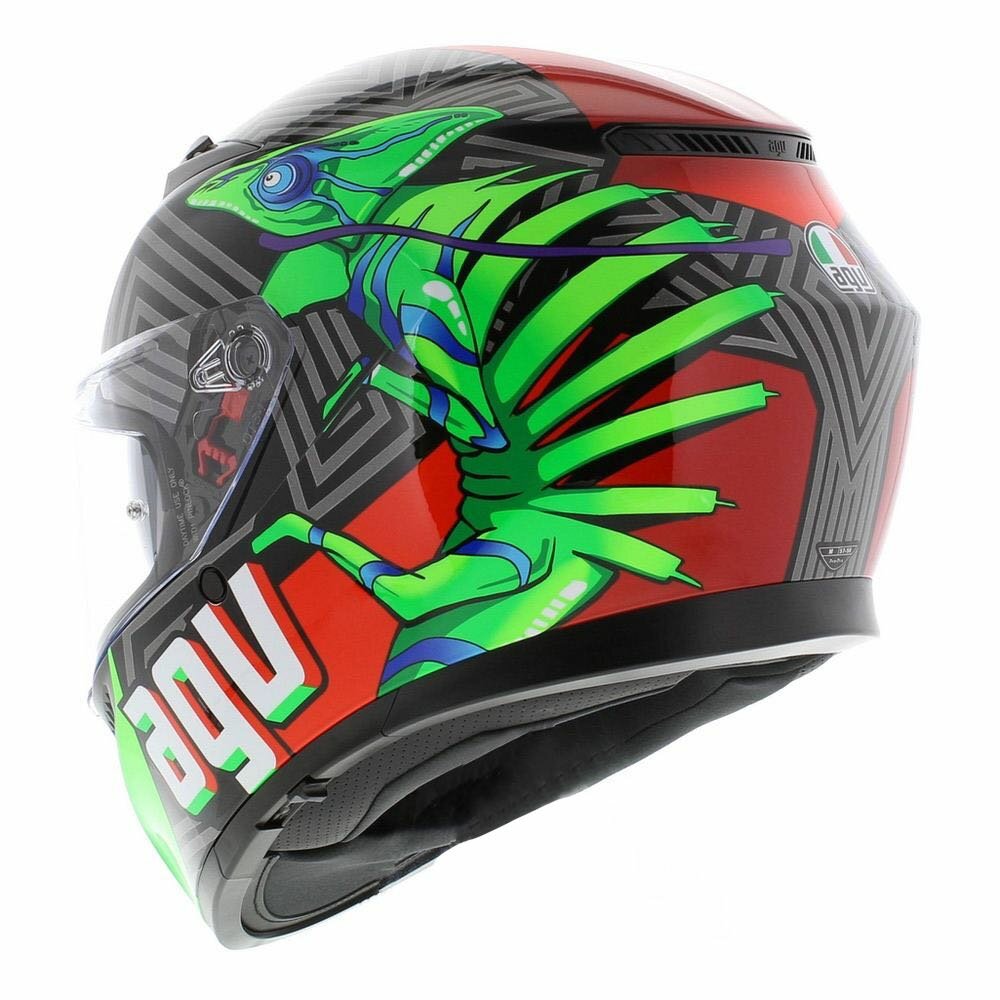 AGV K3 helmet Kameleon black red green