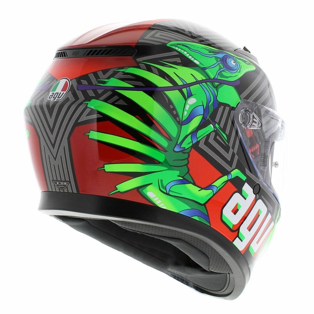 AGV K3 helmet Kameleon black red green