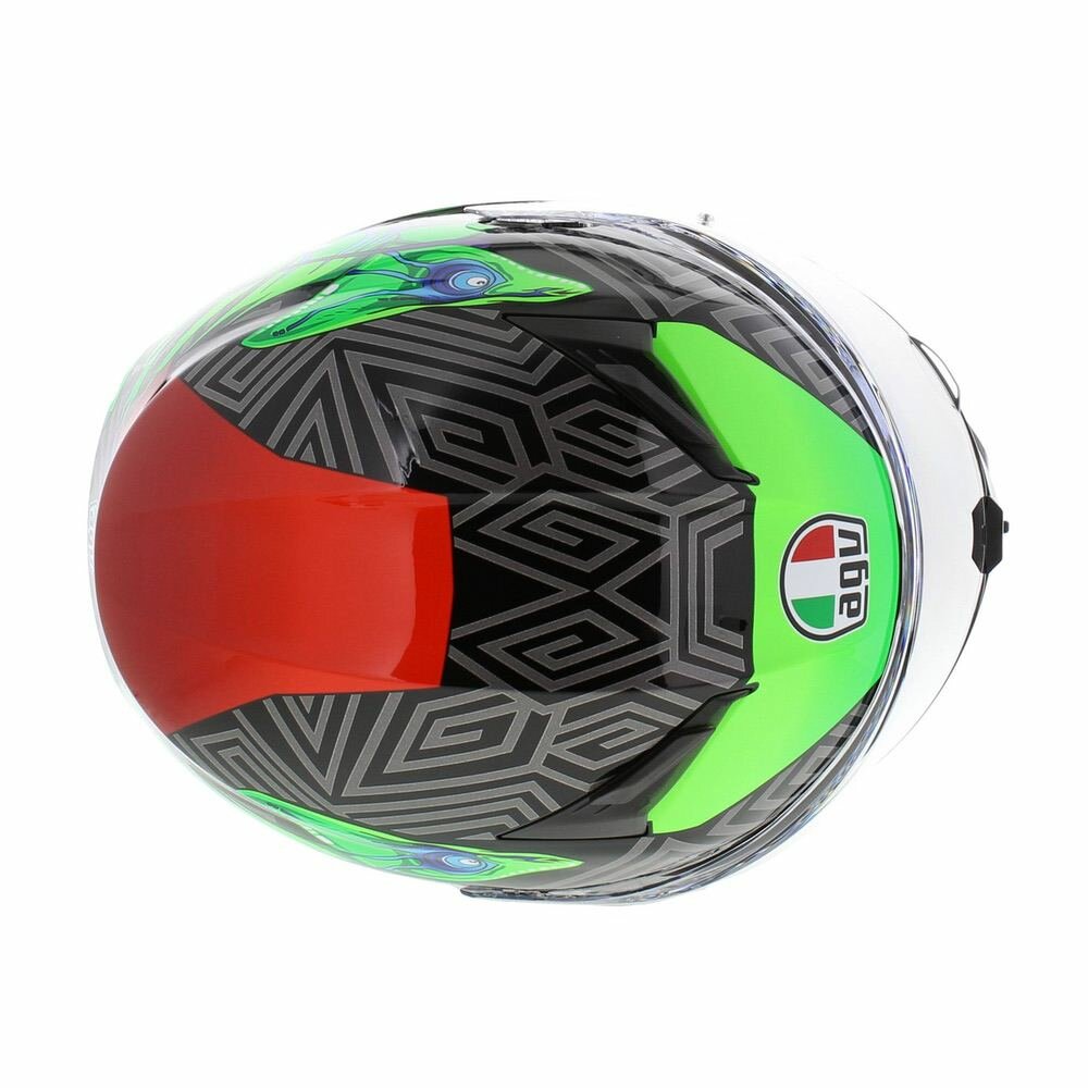 AGV K3 helmet Kameleon black red green