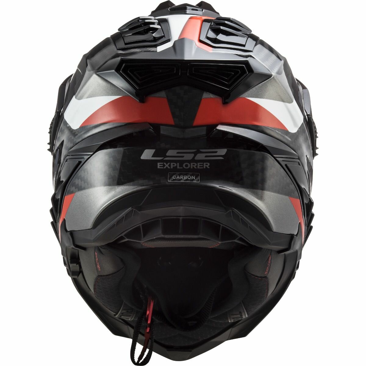 LS2 MX701 Explorer Carbon Frontier gloss titanium red - Size 3XL XXXL - Adventure helmet motorcycle
