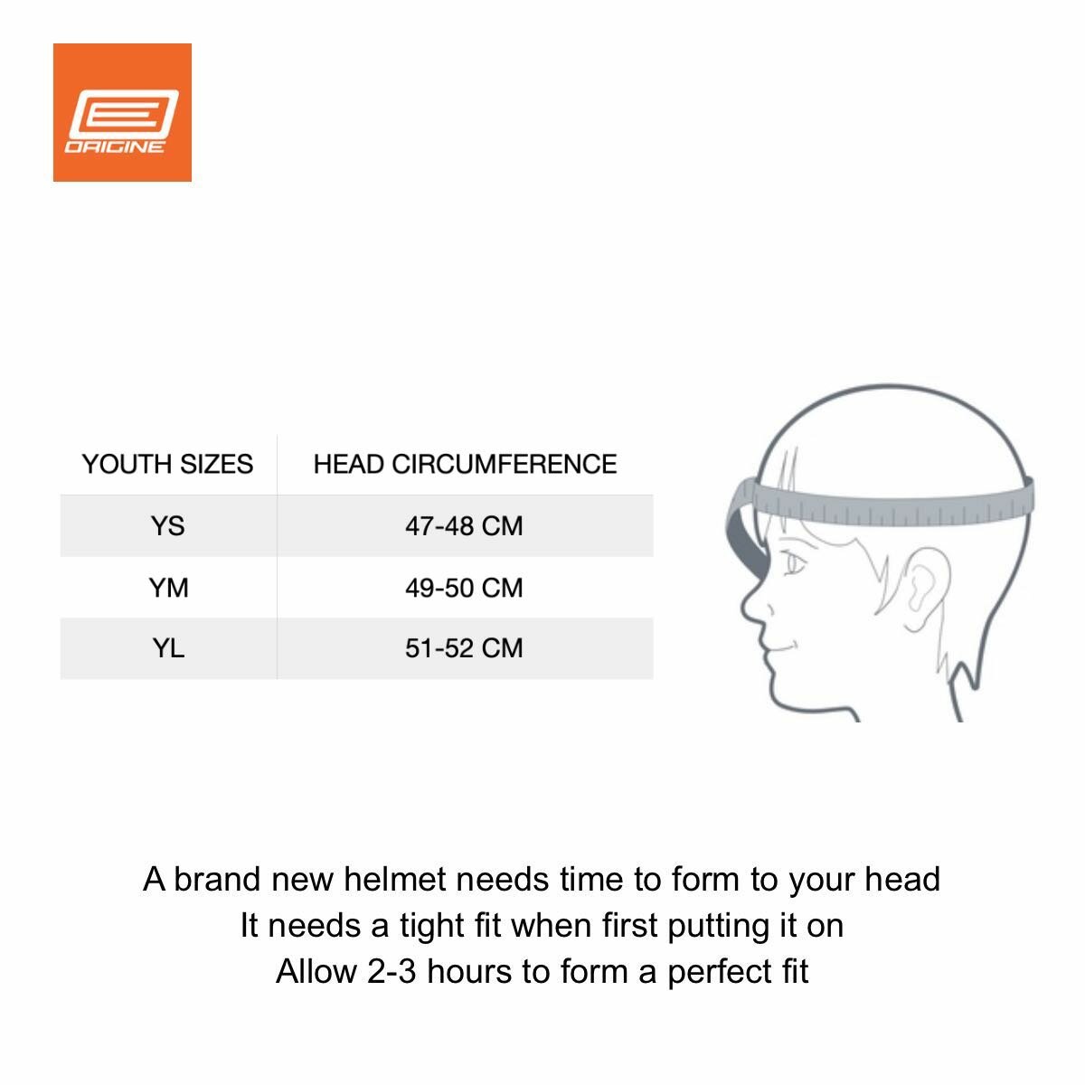Origine Dinamo Kids full face helmet - Solid Matt black - Size Youth M