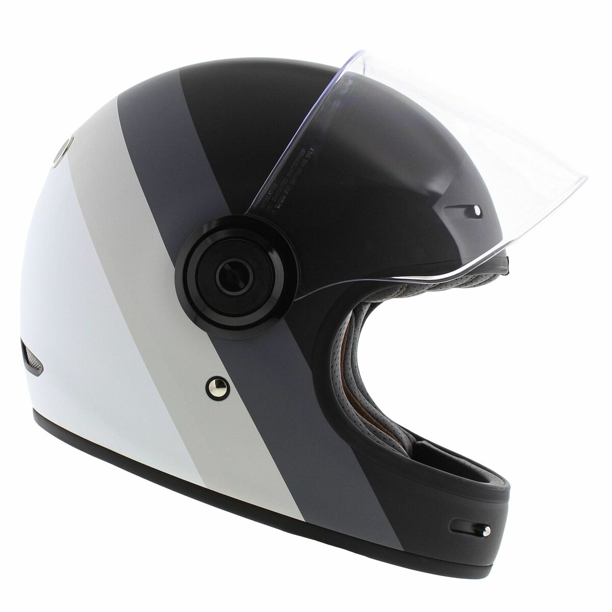 Origine Vega Vintage Full face motorcycle helmet - Primitive matt black grey white