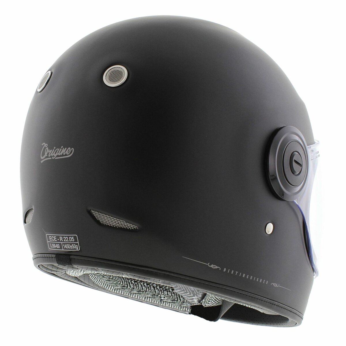 Origine Vega Vintage Full face motorcycle helmet - Distinguished matt black