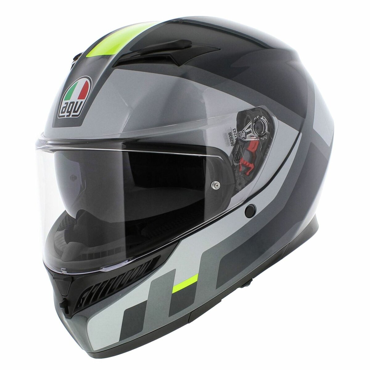 AGV K3 helmet Shade - Gloss Black Grey Fluo Yellow