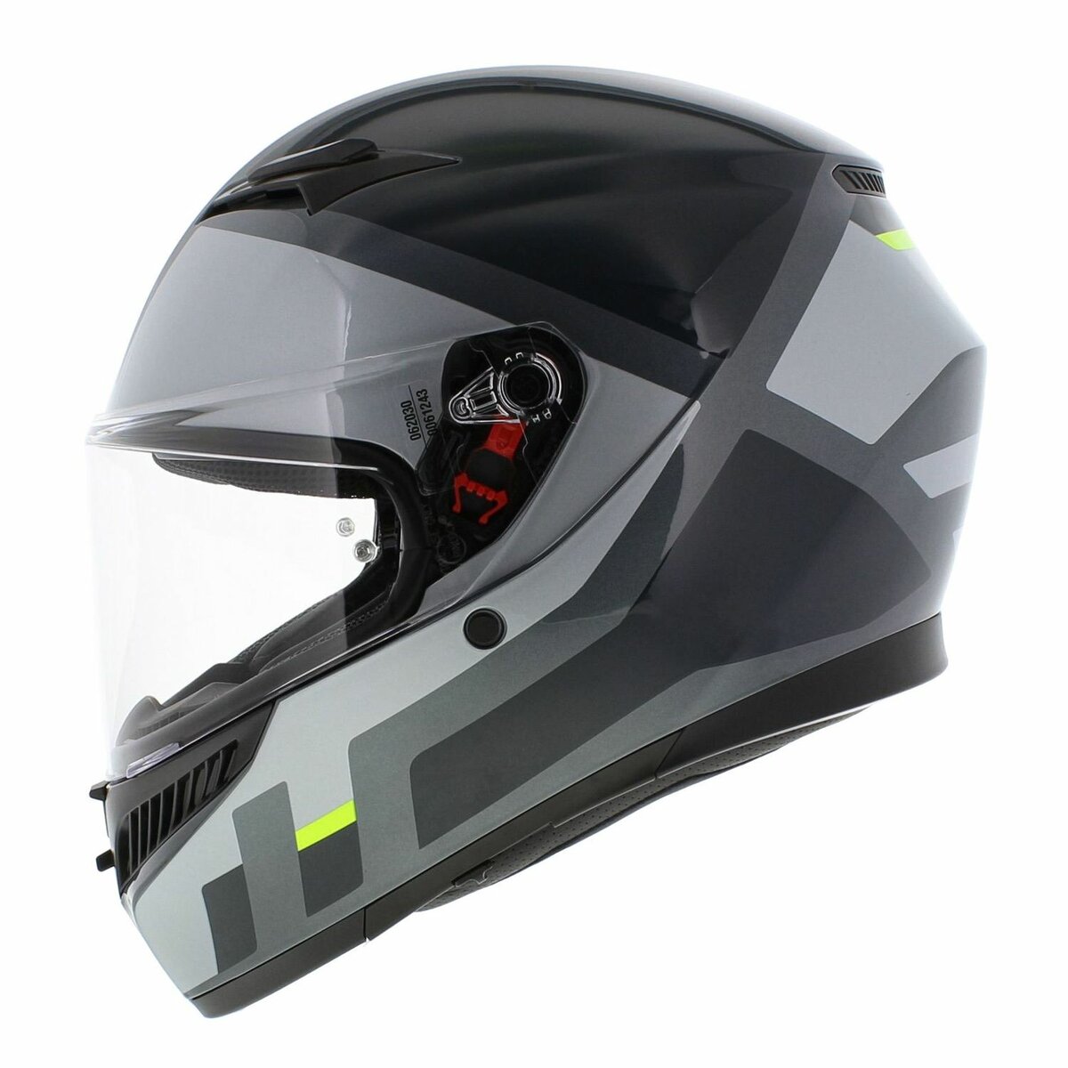AGV K3 helmet Shade - Gloss Black Grey Fluo Yellow