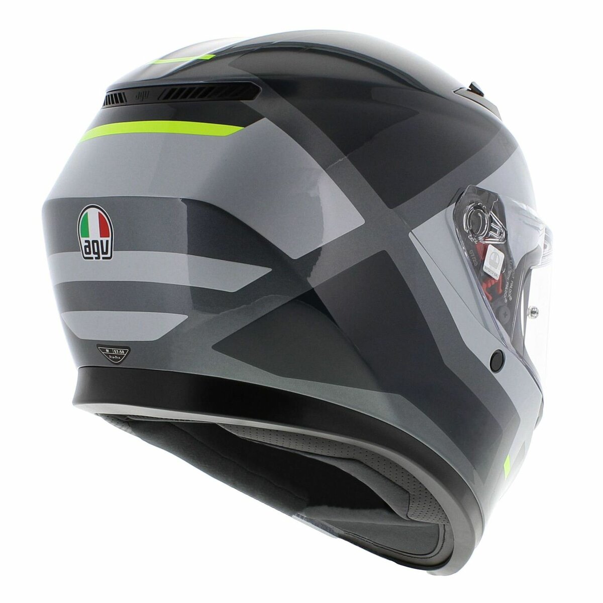 AGV K3 helmet Shade - Gloss Black Grey Fluo Yellow
