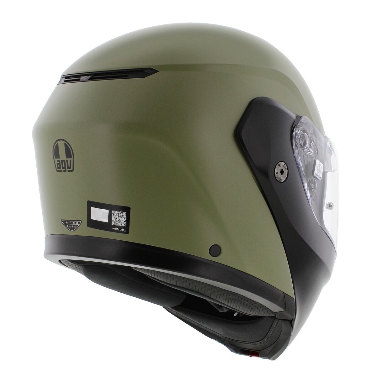 AGV Streetmodular Mono Pastello matt green black motorcycle helmet