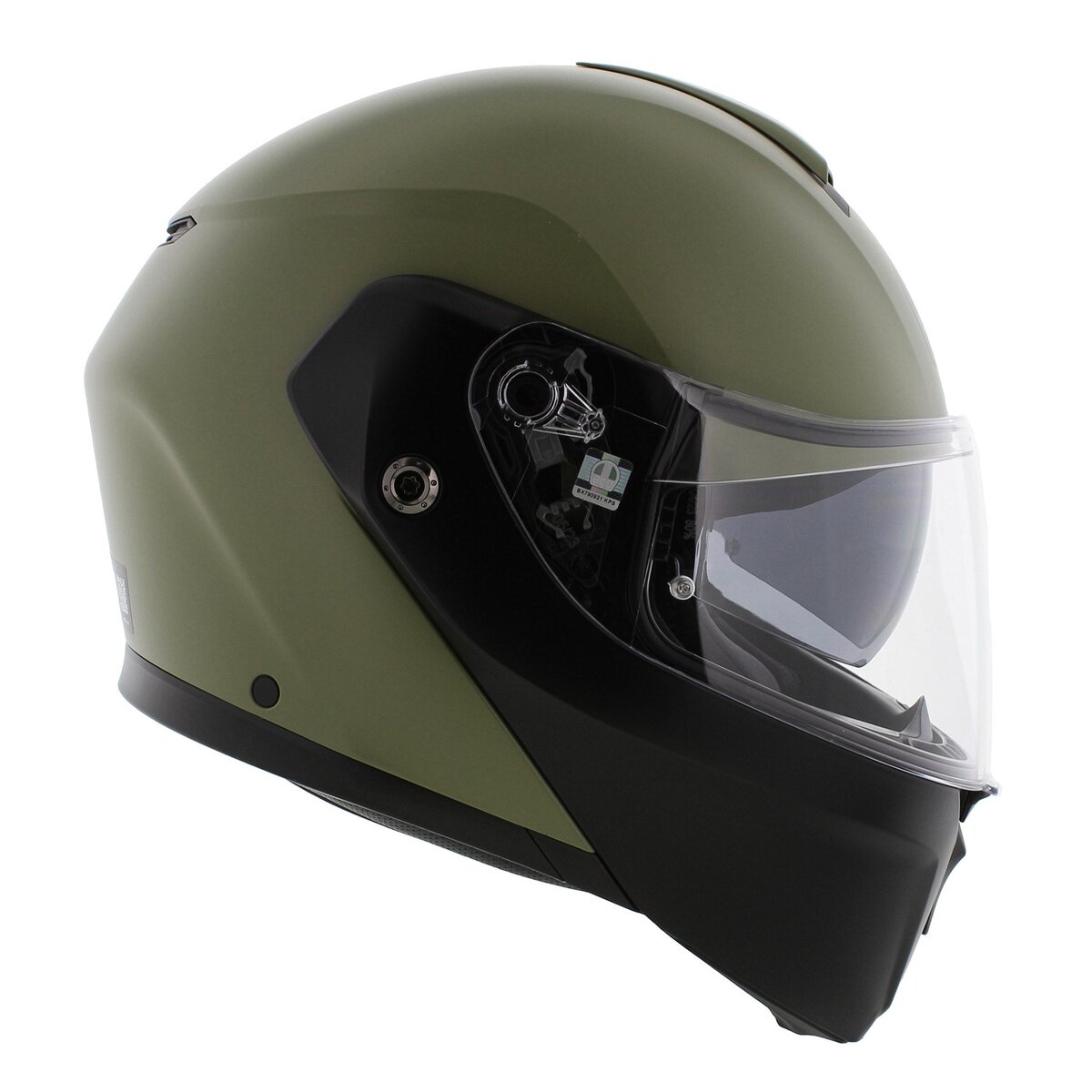 AGV Streetmodular Mono Pastello matt green black motorcycle helmet