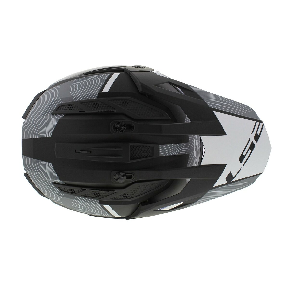 LS2 MX702 Pioneer II adventure helmet Hill matt black white