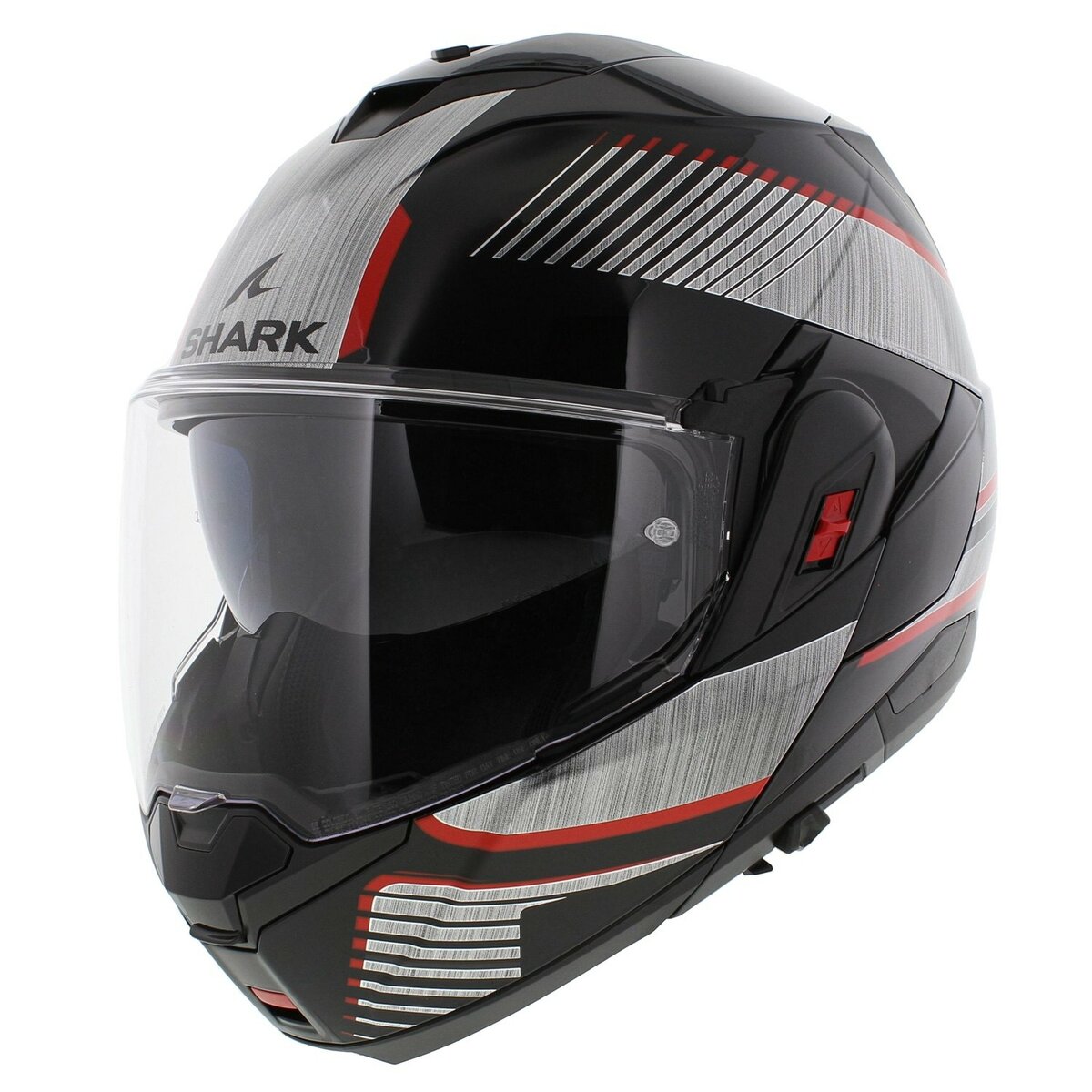 Shark Oxo Modular Helmet Sikter - Gloss Black Silver Red
