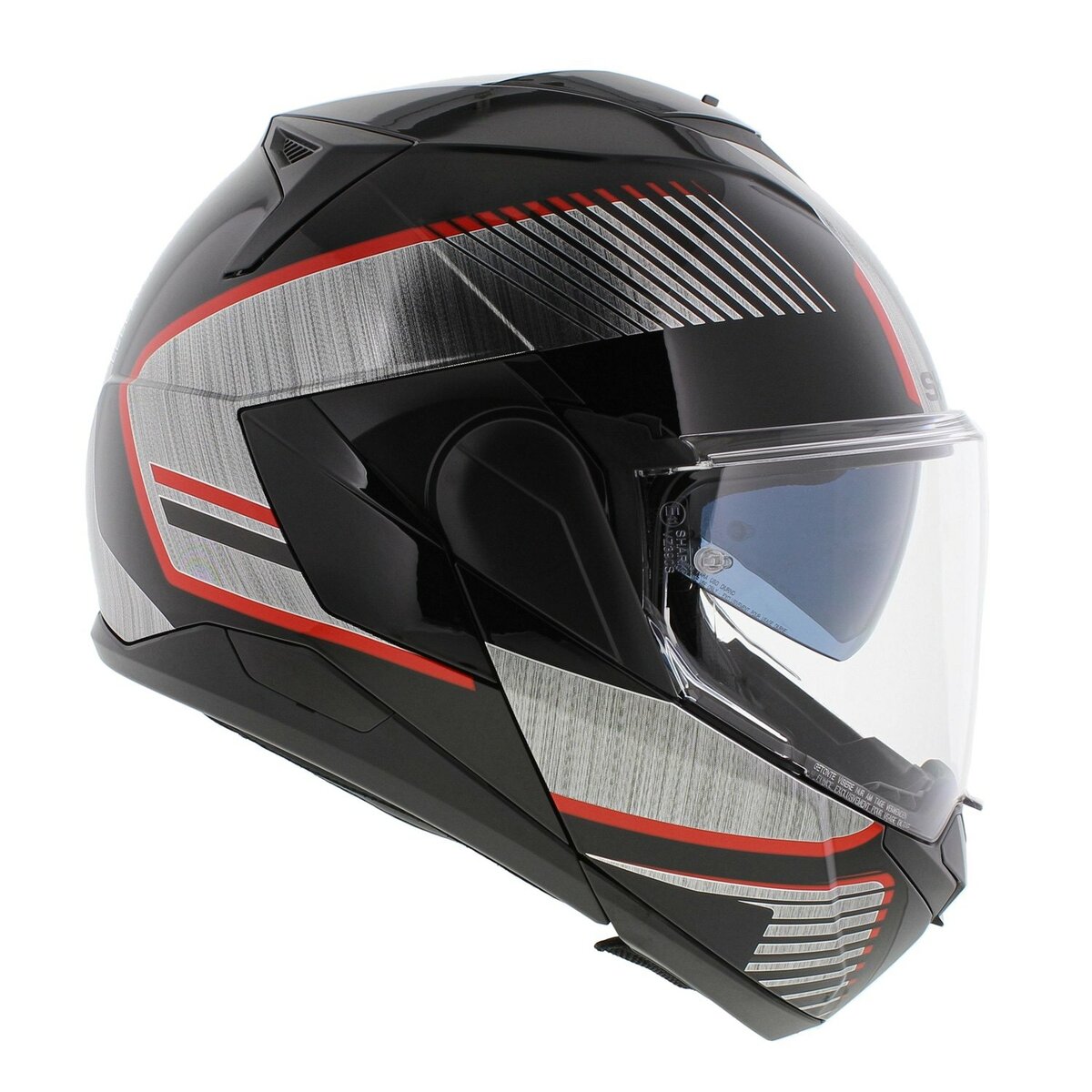 Shark Oxo Modular Helmet Sikter - Gloss Black Silver Red