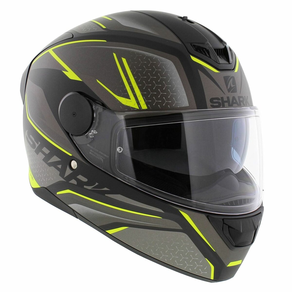 Shark D-Skwal 2 Daven helmet matt black anthracite yellow KAY