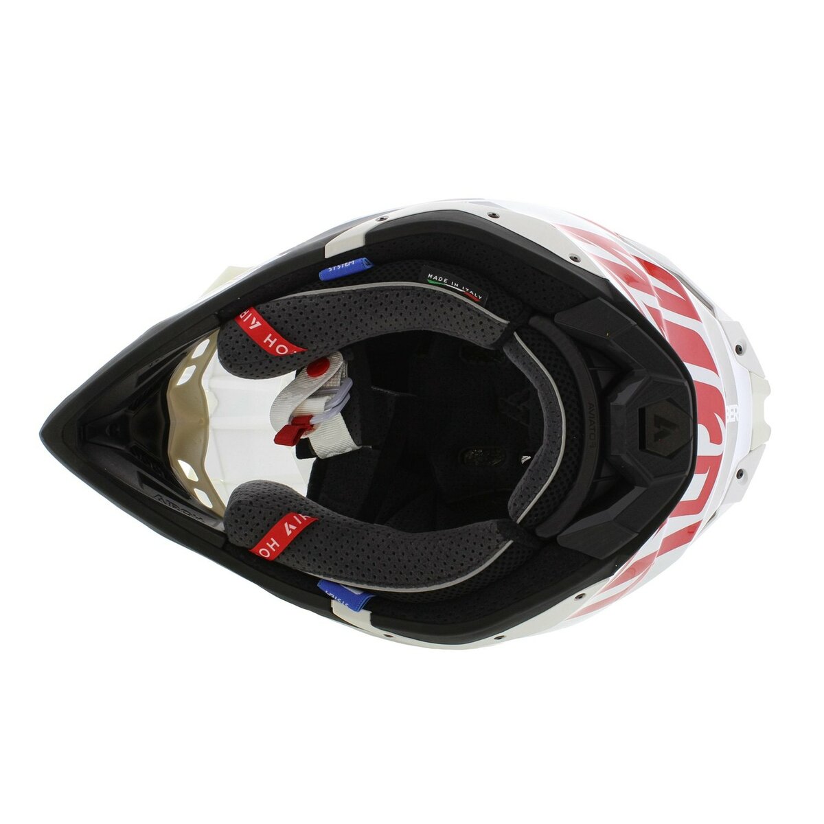 Airoh Helmet Aviator 3 AMS² Saber gloss red white black