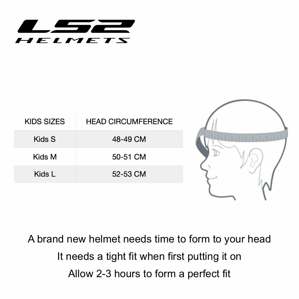 LS2 FF812 Kids junior solid matt black - Children motorcycle racing helmet