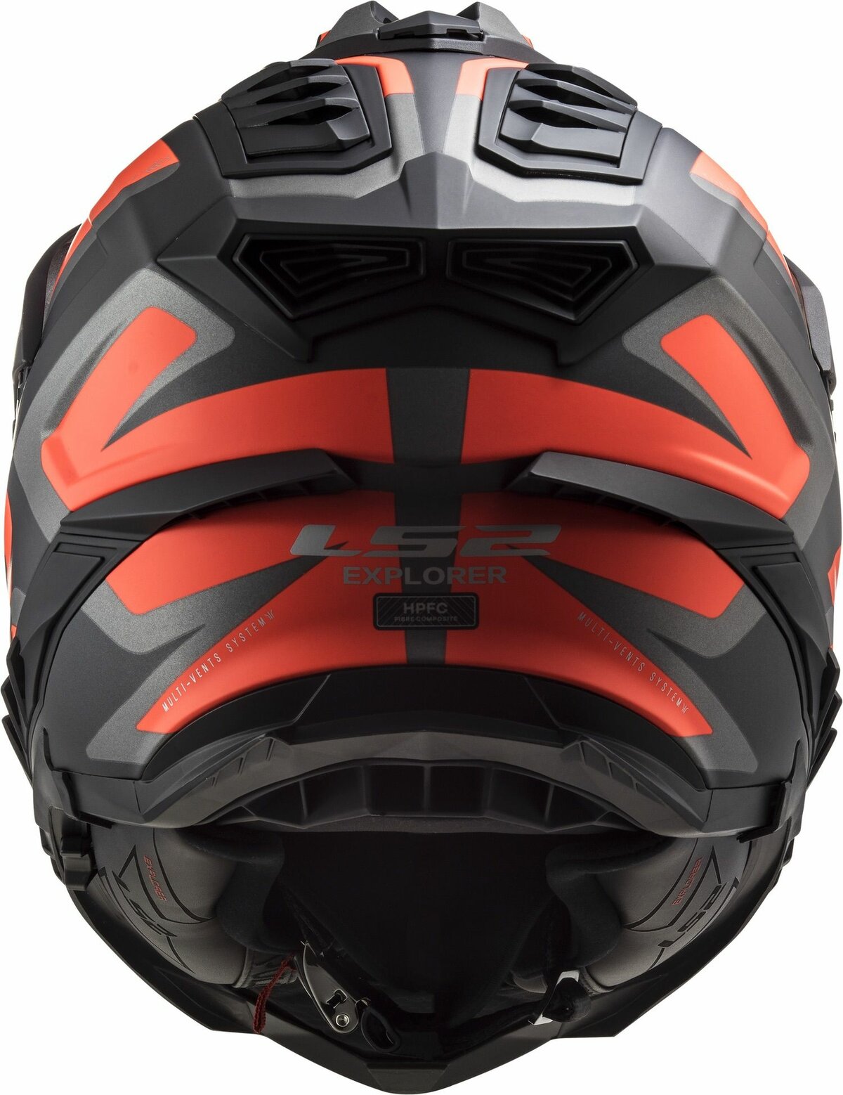 LS2 MX701 Explorer Alter matt black orange - Adventure helmet motorcycle