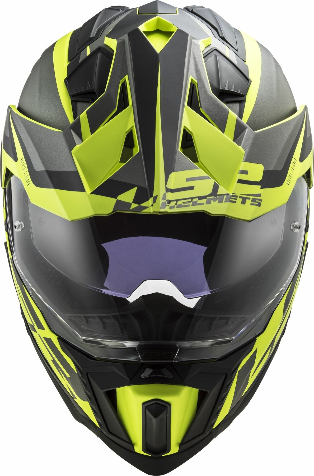 LS2 MX701 Explorer Alter matt black yellow - Adventure helmet motorcycle