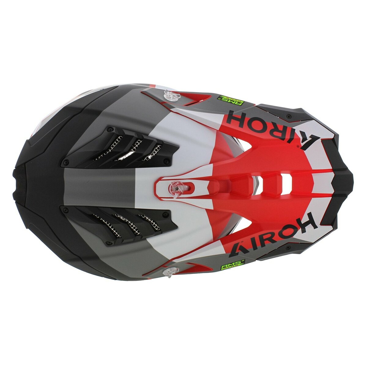 Airoh MX Helmet Aviator 3 AMS² Monarch matt grey white red