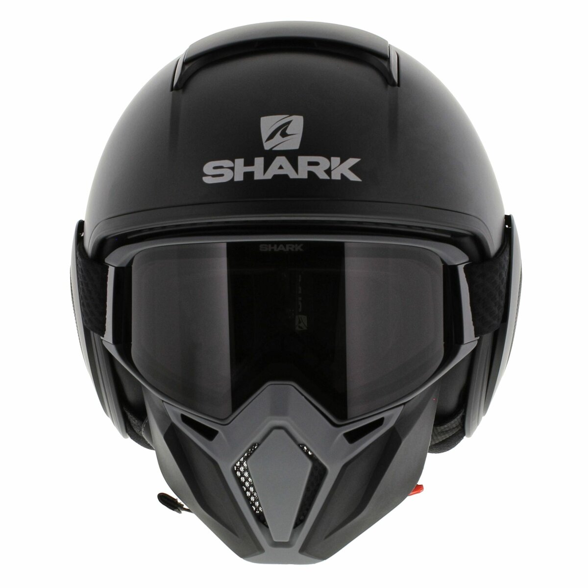 Shark Street Drak matt black anthracite - Special Edition free Neon Green Mask