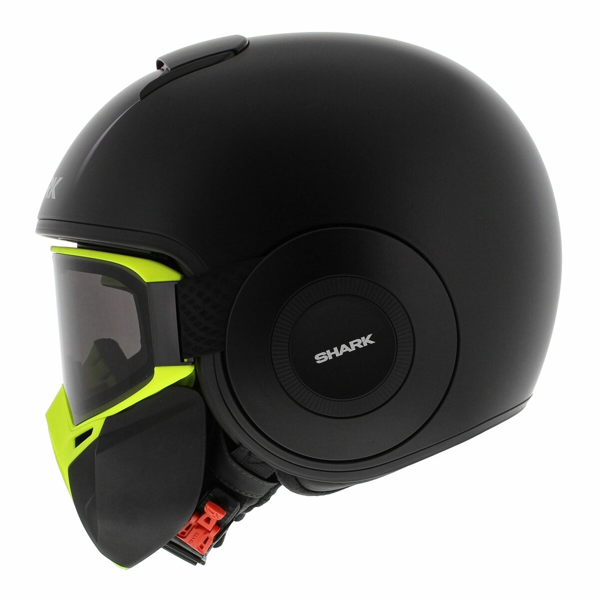 Shark Street Drak matt black yellow - Special Edition free Anthracite Mask