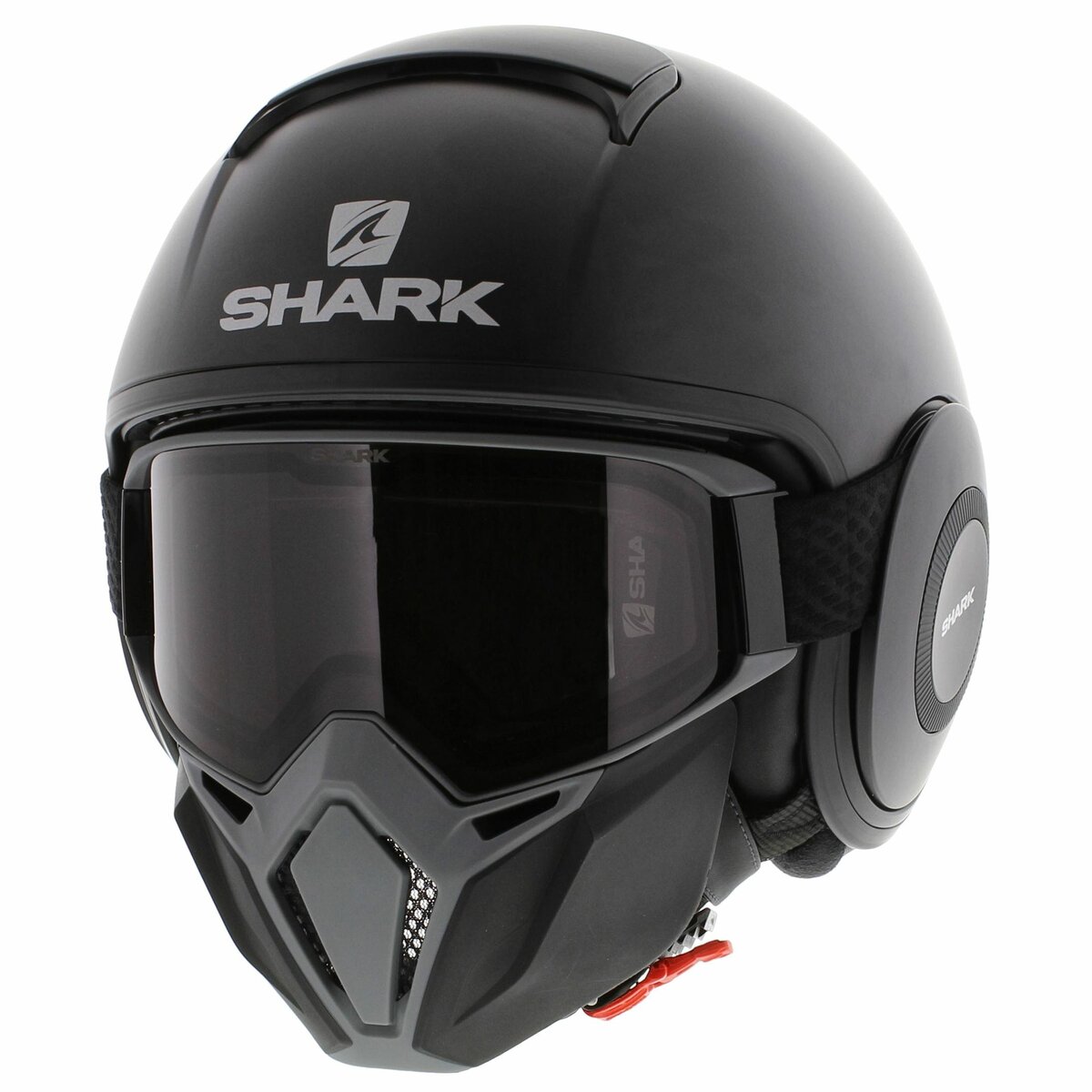Shark Street Drak matt black anthracite - Special Edition free Neon Yellow Mask