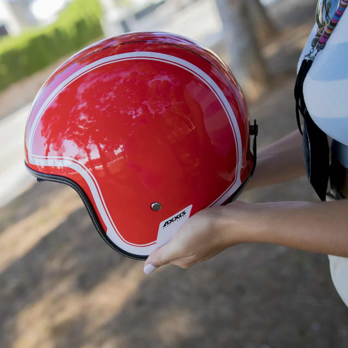 Axxis Hornet SV helmet Royal A5 pearl gloss red