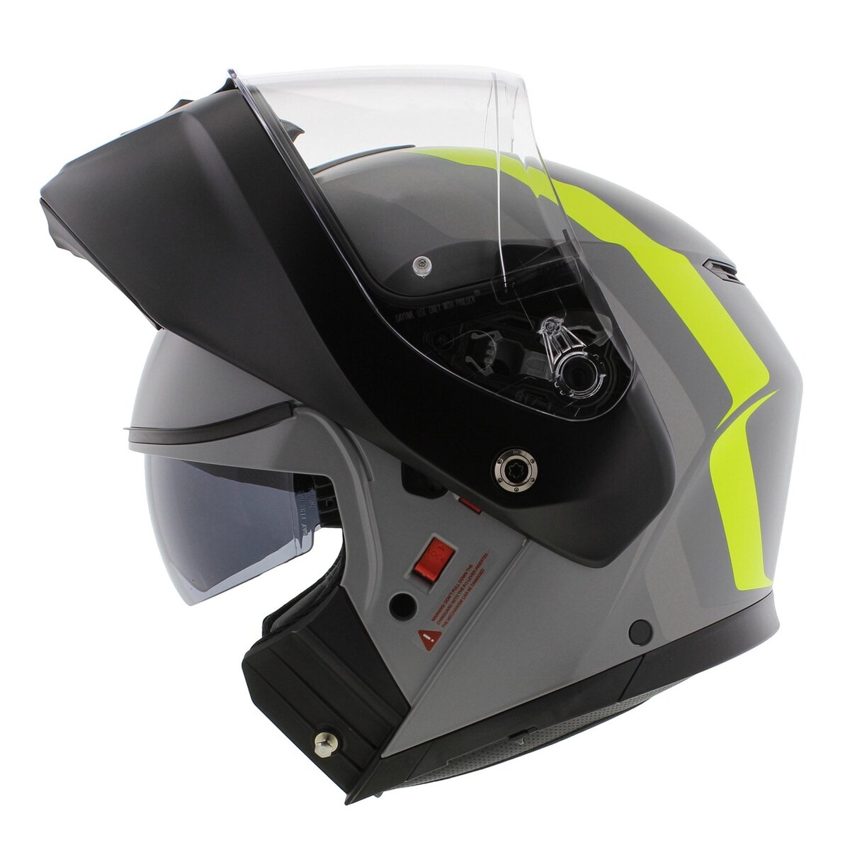 AGV Streetmodular Resia matt grey silver red motorcycle helmet