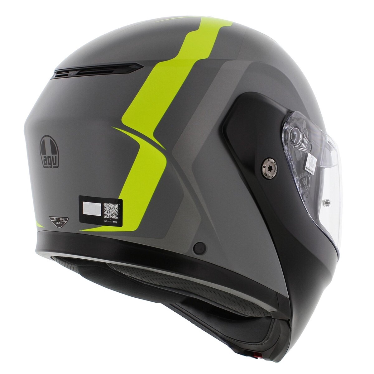 AGV Streetmodular Resia matt grey silver red motorcycle helmet