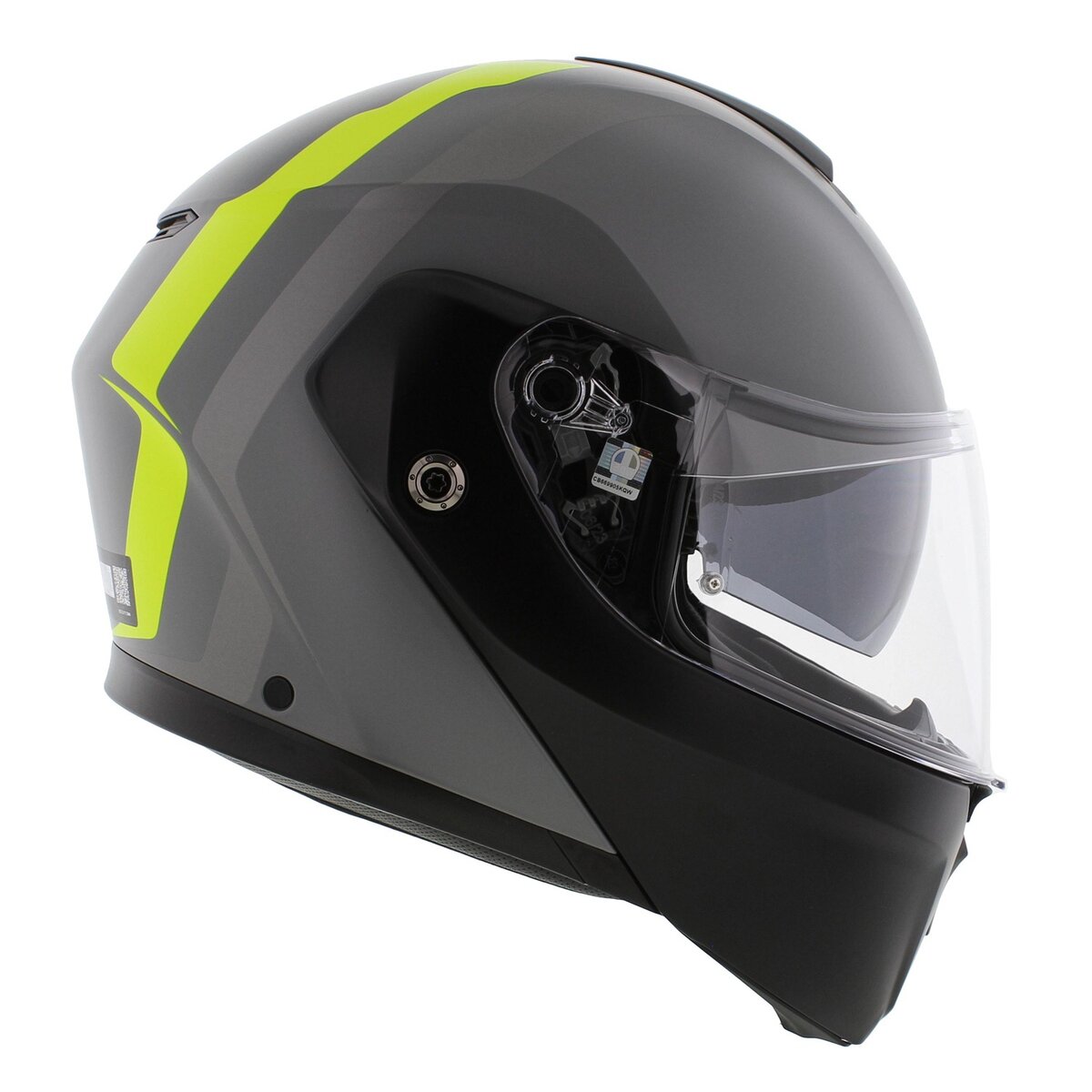 AGV Streetmodular Resia matt grey silver red motorcycle helmet