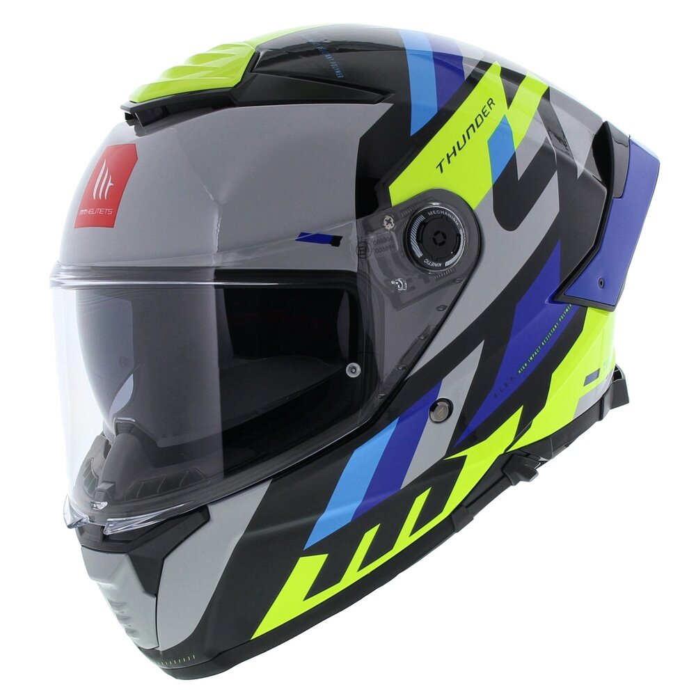 MT Thunder 4 SV full face helmet Ergo B17 gloss blue yellow