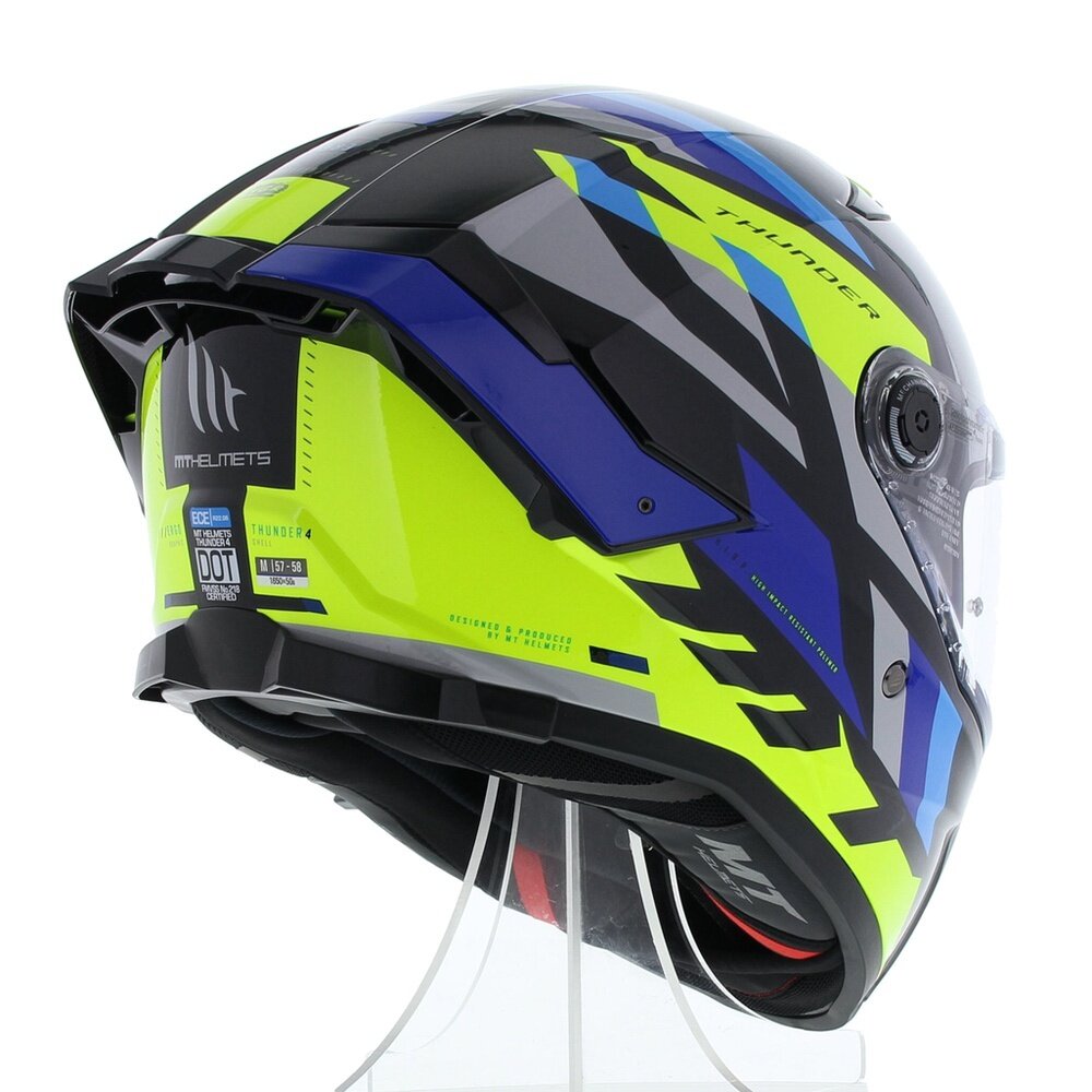 MT Thunder 4 SV full face helmet Ergo B17 gloss blue yellow