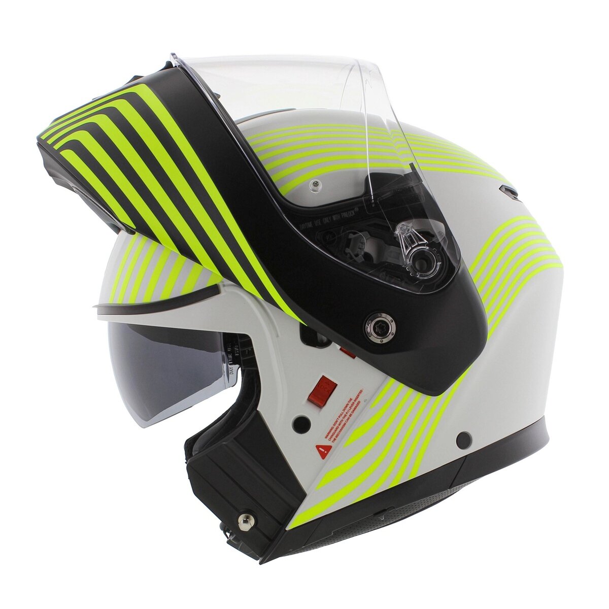 AGV Streetmodular Iseo matt white black yellow fluo motorcycle helmet