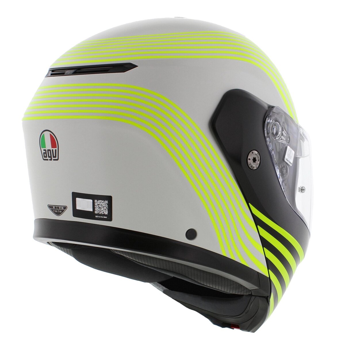 AGV Streetmodular Iseo matt white black yellow fluo motorcycle helmet