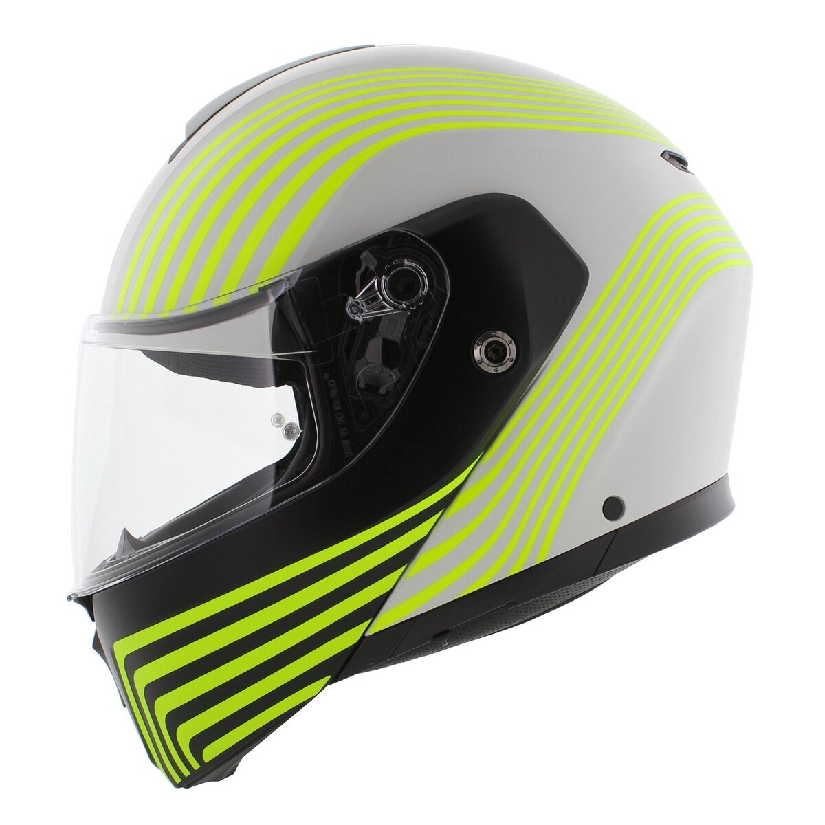 AGV Streetmodular Iseo matt white black yellow fluo motorcycle helmet