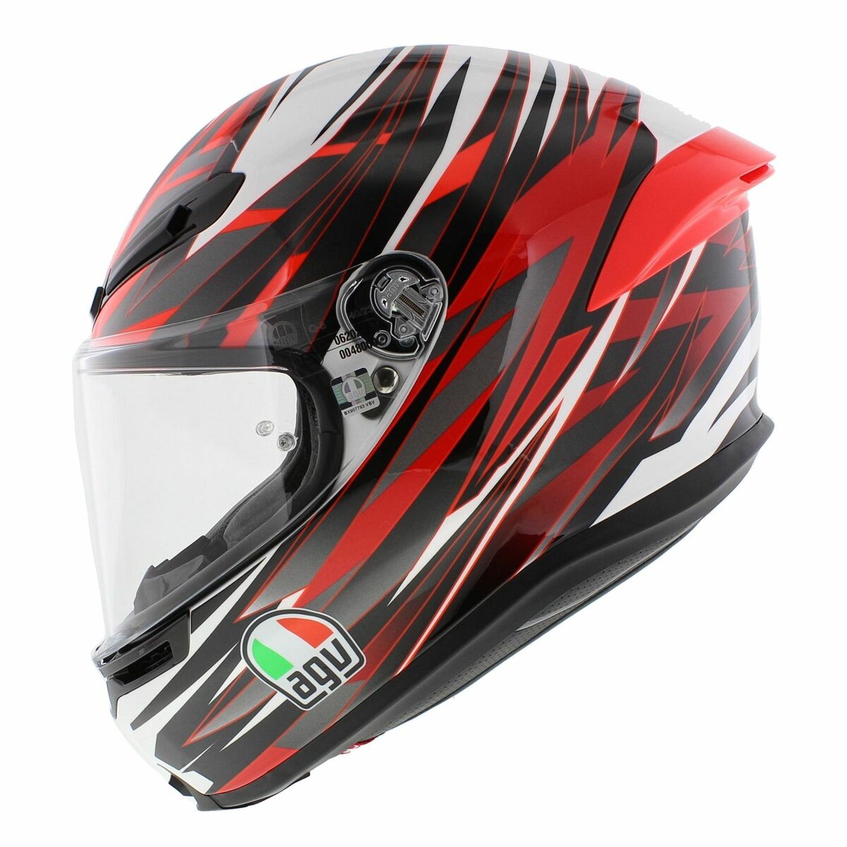 AGV K6 S Reeval helmet - Gloss White Red Grey