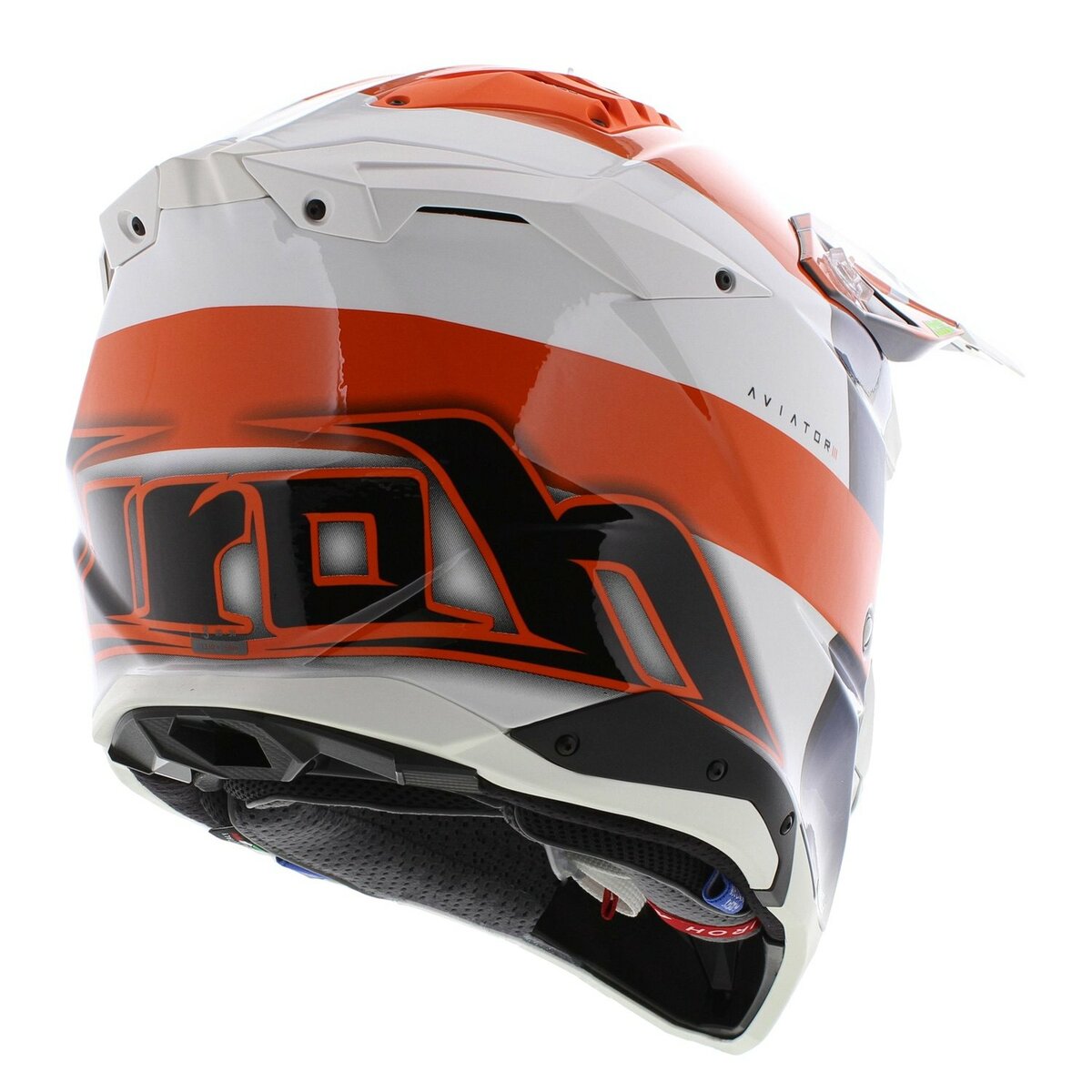 Airoh MX Helmet Aviator 3 AMS² Monarch gloss blue white orange