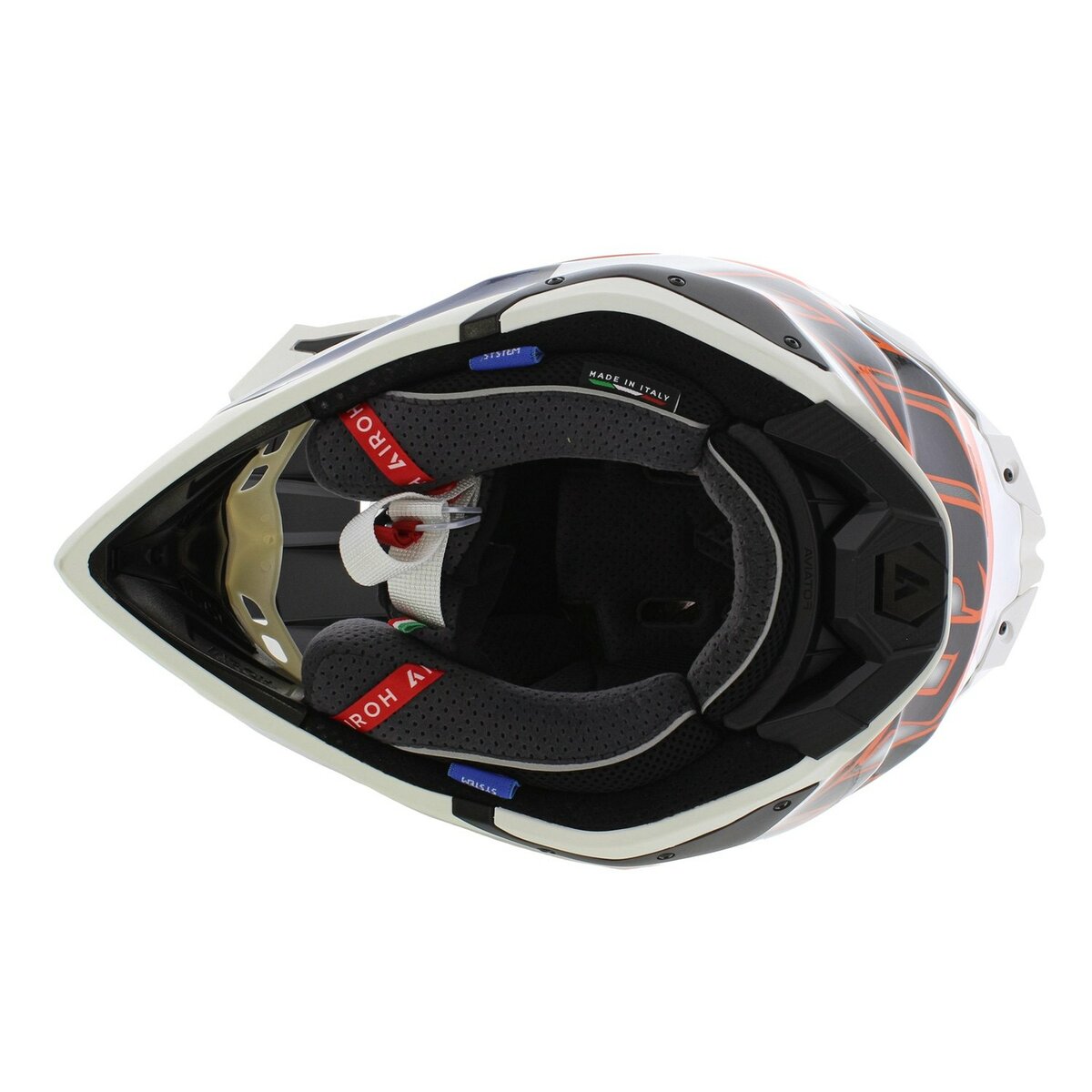 Airoh MX Helmet Aviator 3 AMS² Monarch gloss blue white orange