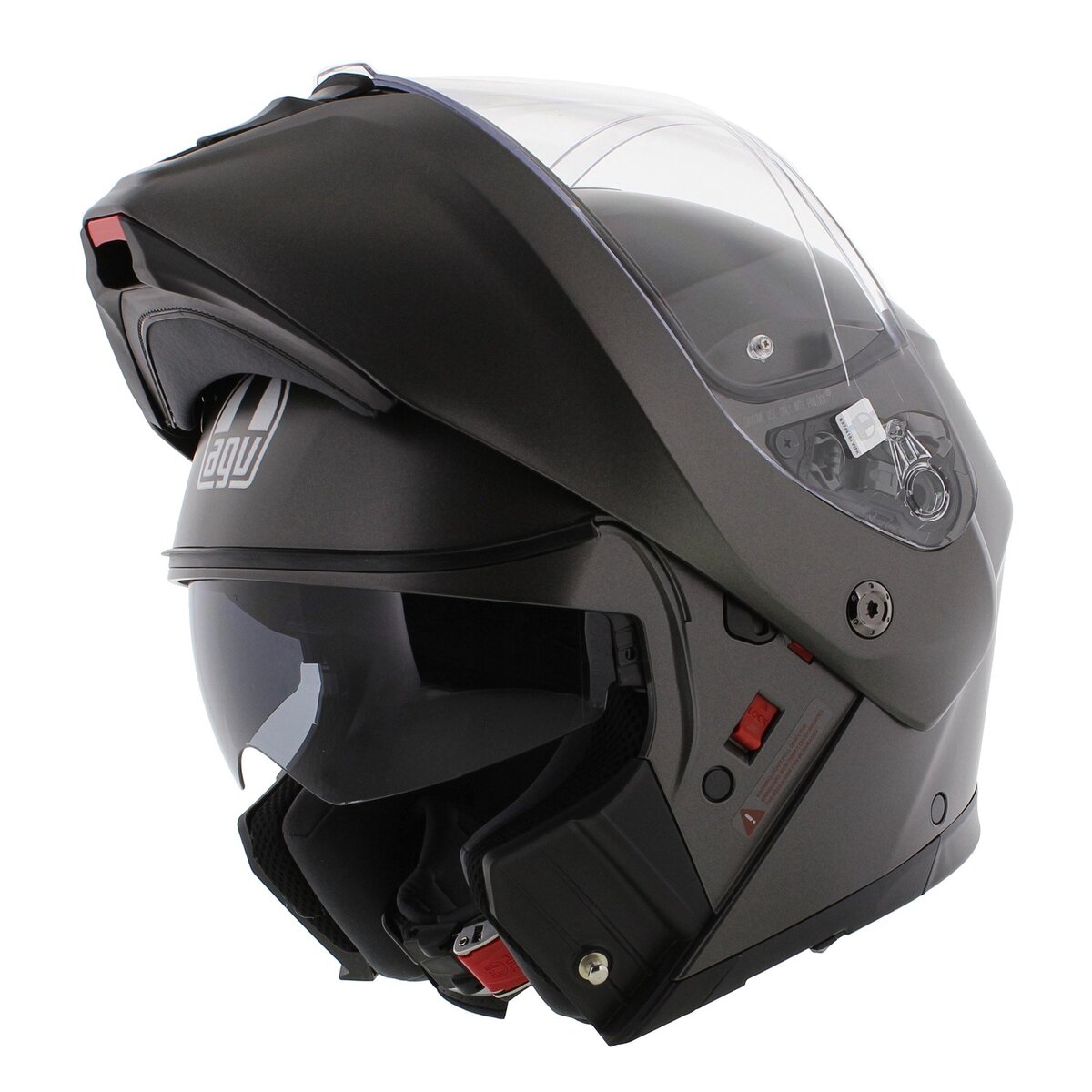 AGV Streetmodular Mono Asfalto matt grey motorcycle helmet