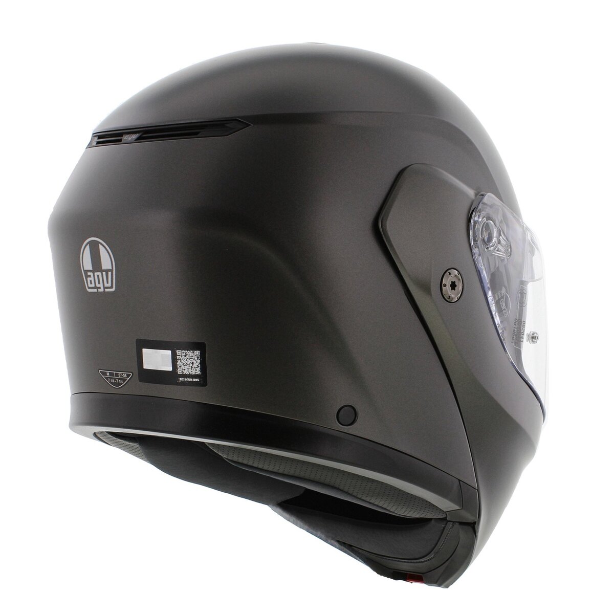 AGV Streetmodular Mono Asfalto matt grey motorcycle helmet