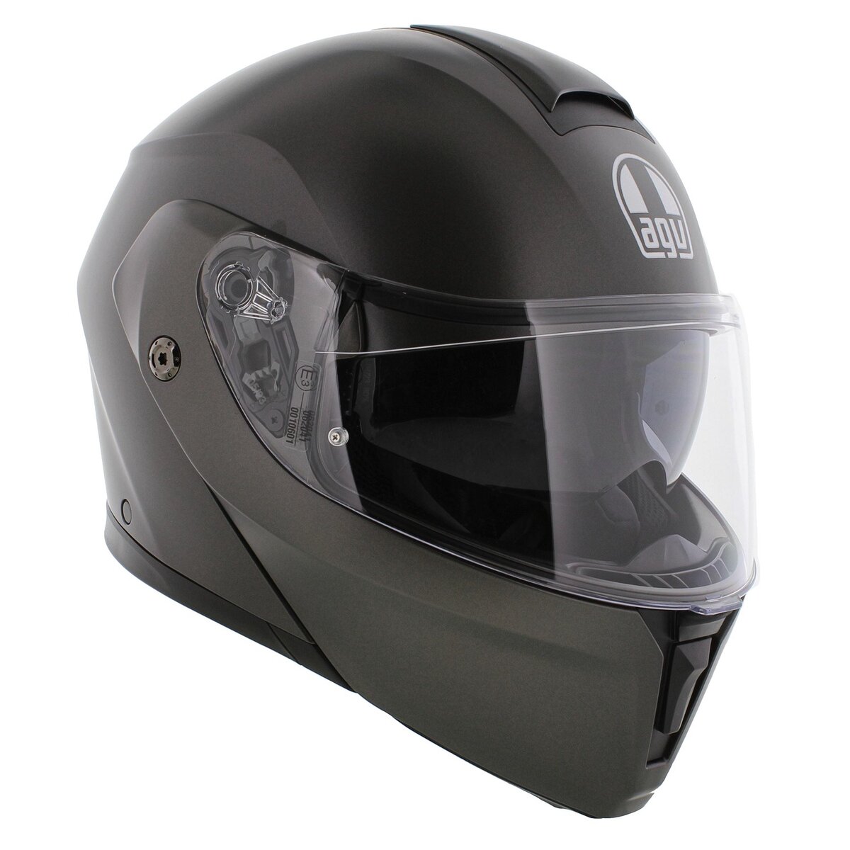 AGV Streetmodular Mono Asfalto matt grey motorcycle helmet