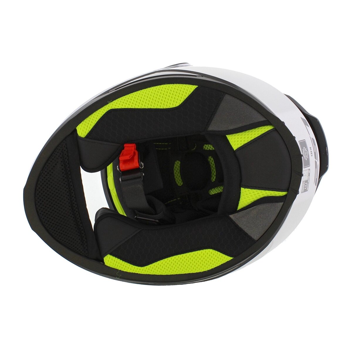 LS2 FF812 Kids junior solid gloss white - Children motorcycle racing helmet