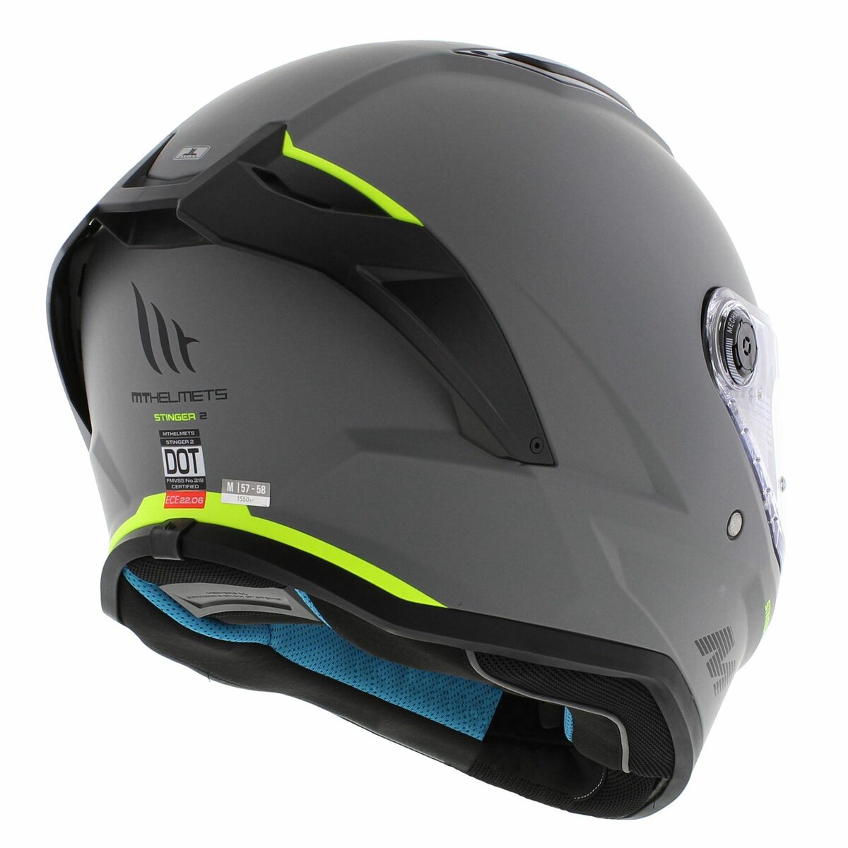 MT Stinger 2 fullface helmet matt grey