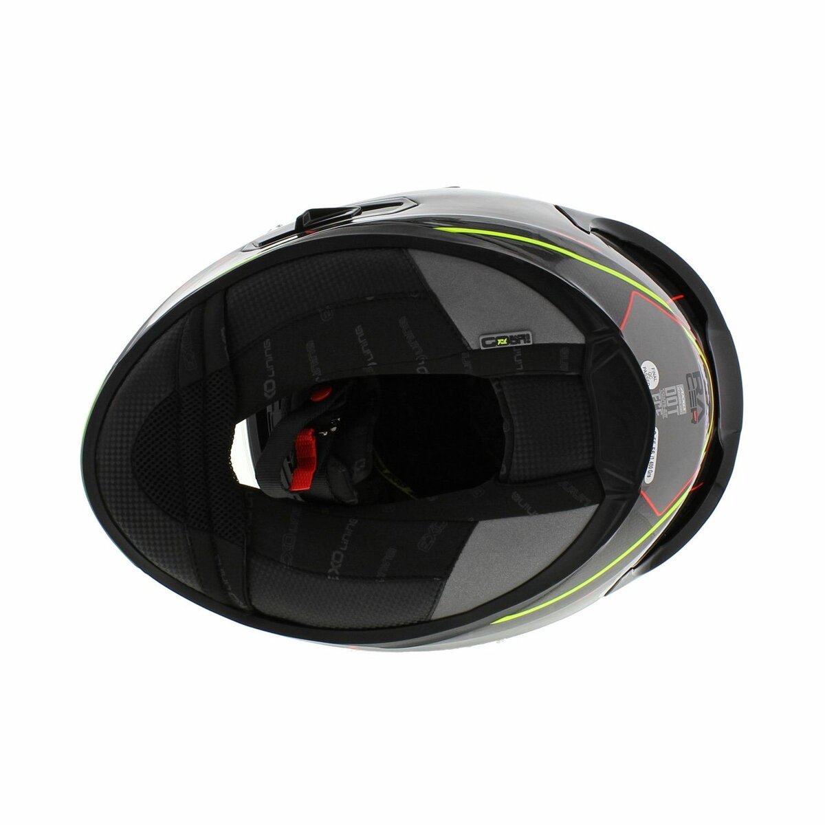 Axxis Racer GP SV Full Face Helmet Carbon Spike A3 - Gloss Black Fluo Yellow