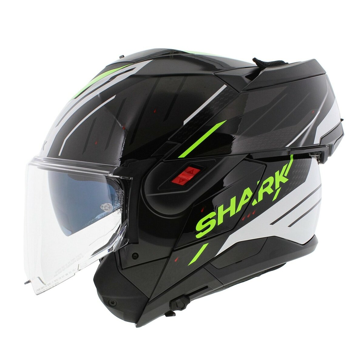 Shark Oxo Modular Helmet Rydger - Gloss Black White Fluo Yellow