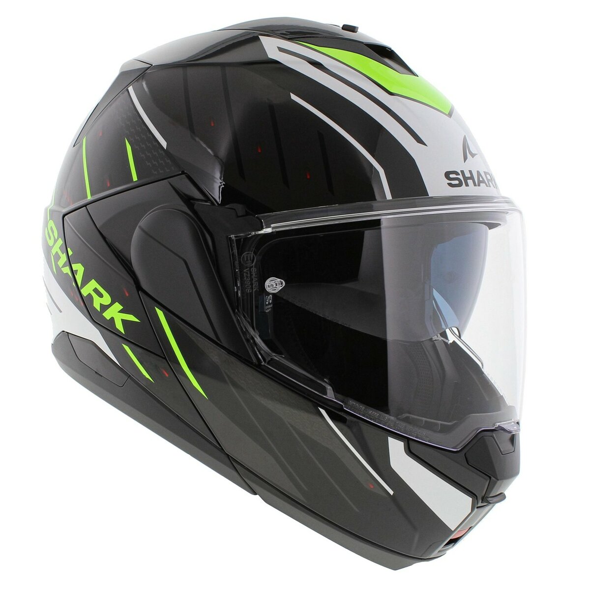 Shark Oxo Modular Helmet Rydger - Gloss Black White Fluo Yellow