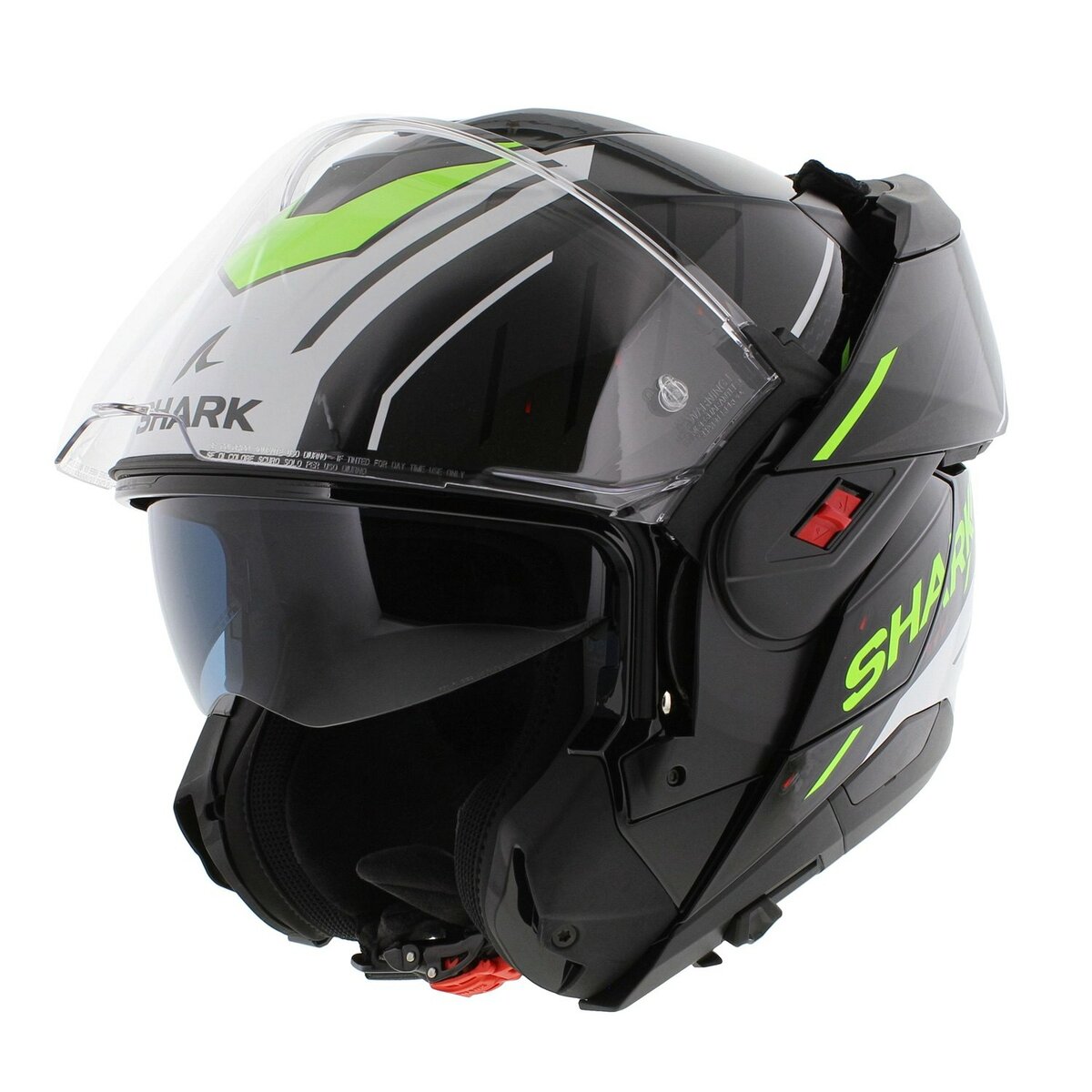 Shark Oxo Modular Helmet Rydger - Gloss Black White Fluo Yellow